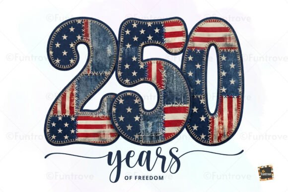 250 Years American Independance PNG: Patriotic Design Asset