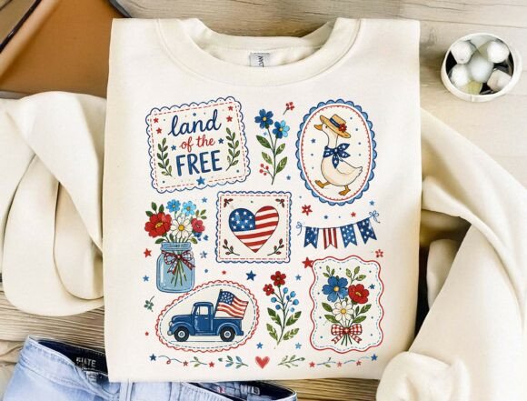 4th of July Land of the Free PNG: A Rustic Americana Design Guide