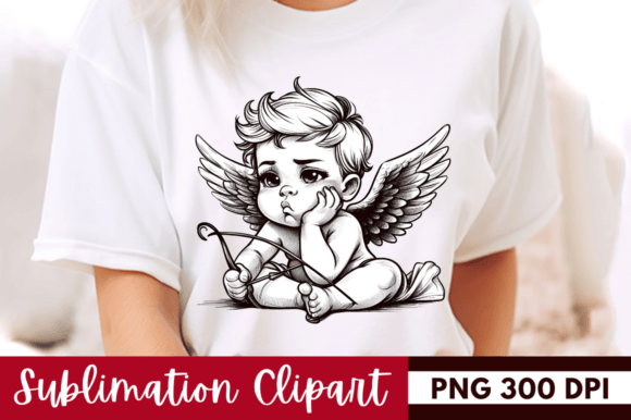 Cute Cupid PNG Clipart Design: A Creative Asset for Valentine's Day