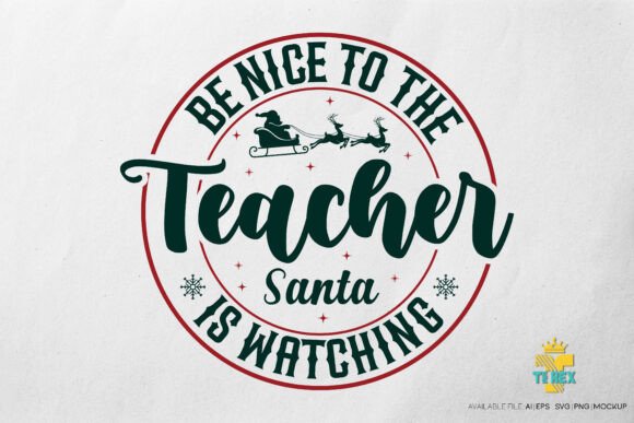 Teacher Santa Christmas T-Shirt: Festive Fun for Educators